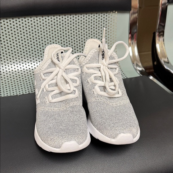 Adidas Light Gray and White Running Shoes - Picture 2 of 5